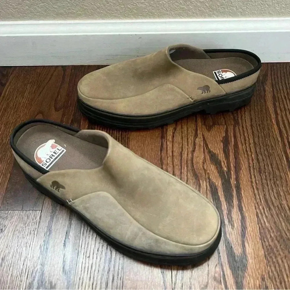 Sorel Adirondack Mule Men’s Slip On Size 9 Tan Leather Shoes NM4151-208 - Picture 14 of 16